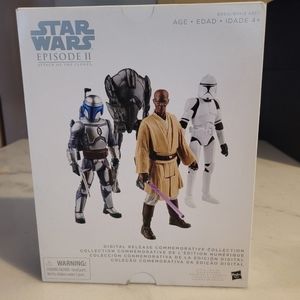 STAR WARS COMMEMORATIVE COLLECTION EPISODE II ATTACK OF THE CLONES 3.75” FIGURES